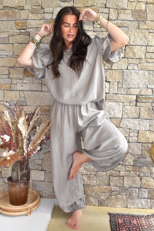 Randles Puff Sleeve Blouse Mocha